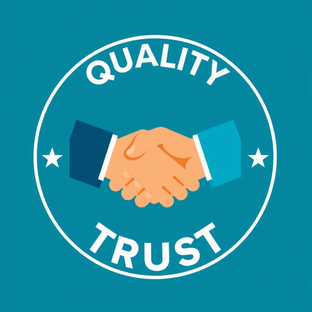 Handshake icon representing quality and integrity